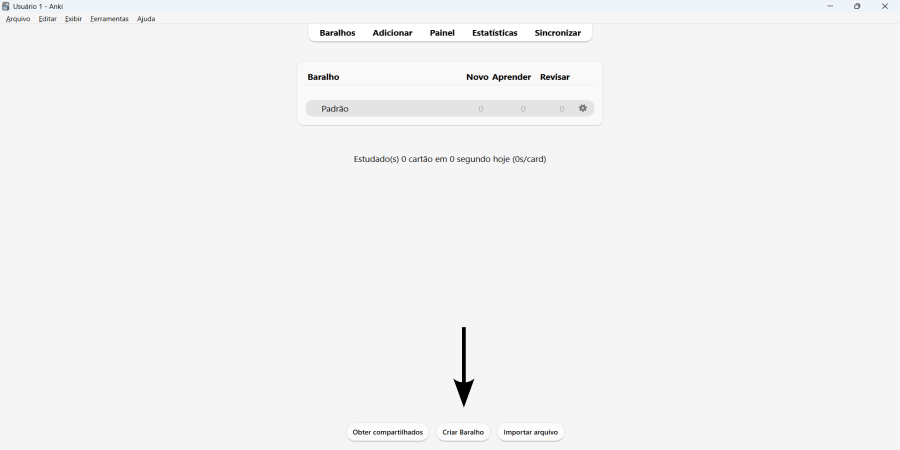 Create Deck Button