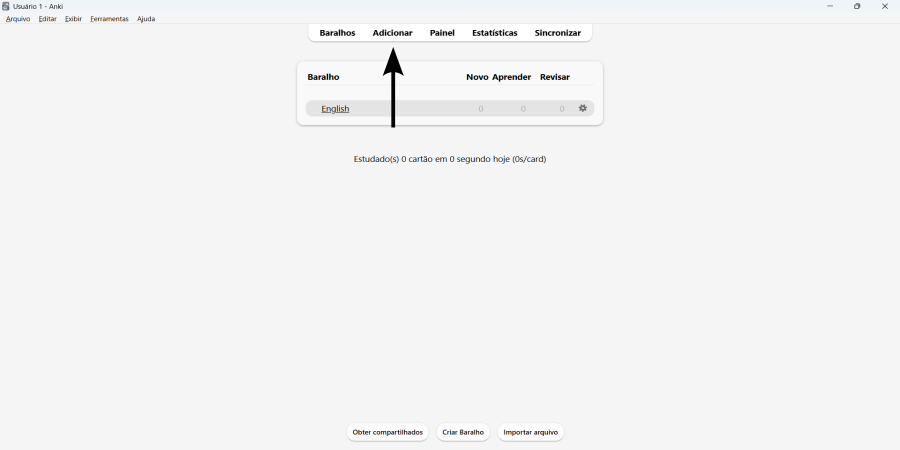 Botão adicionar